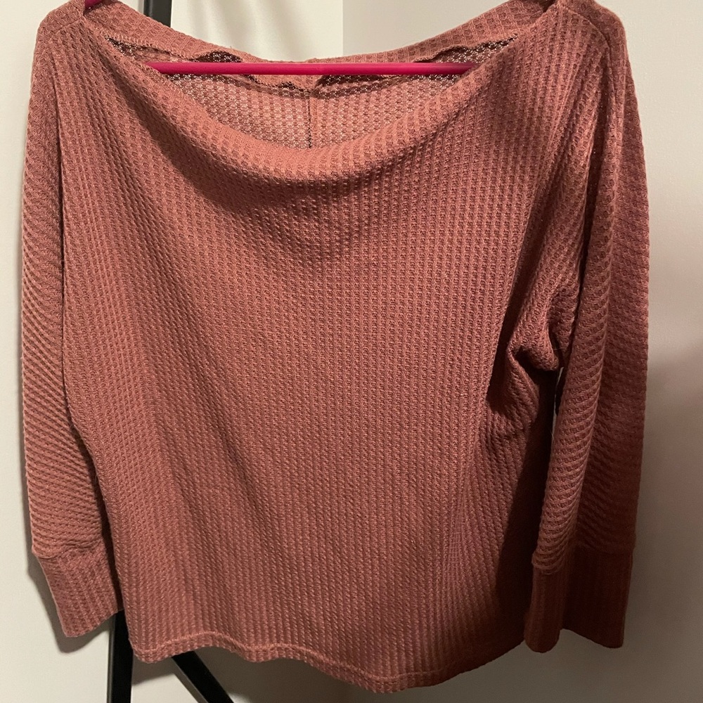 Pink knit top